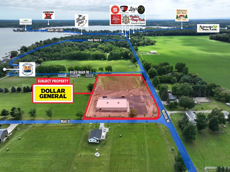 15000 Manitou Rd, Manitou Beach, MI à vendre - Aérien - Image 3 de 4