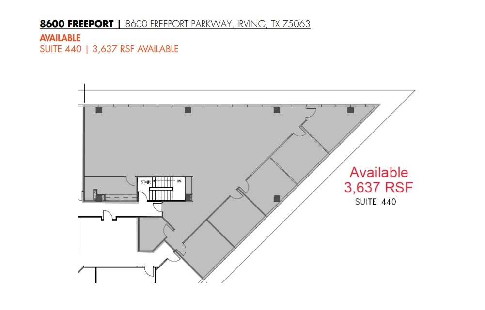 8600 Freeport Pky, Irving, TX à louer Plan d  tage- Image 1 de 1