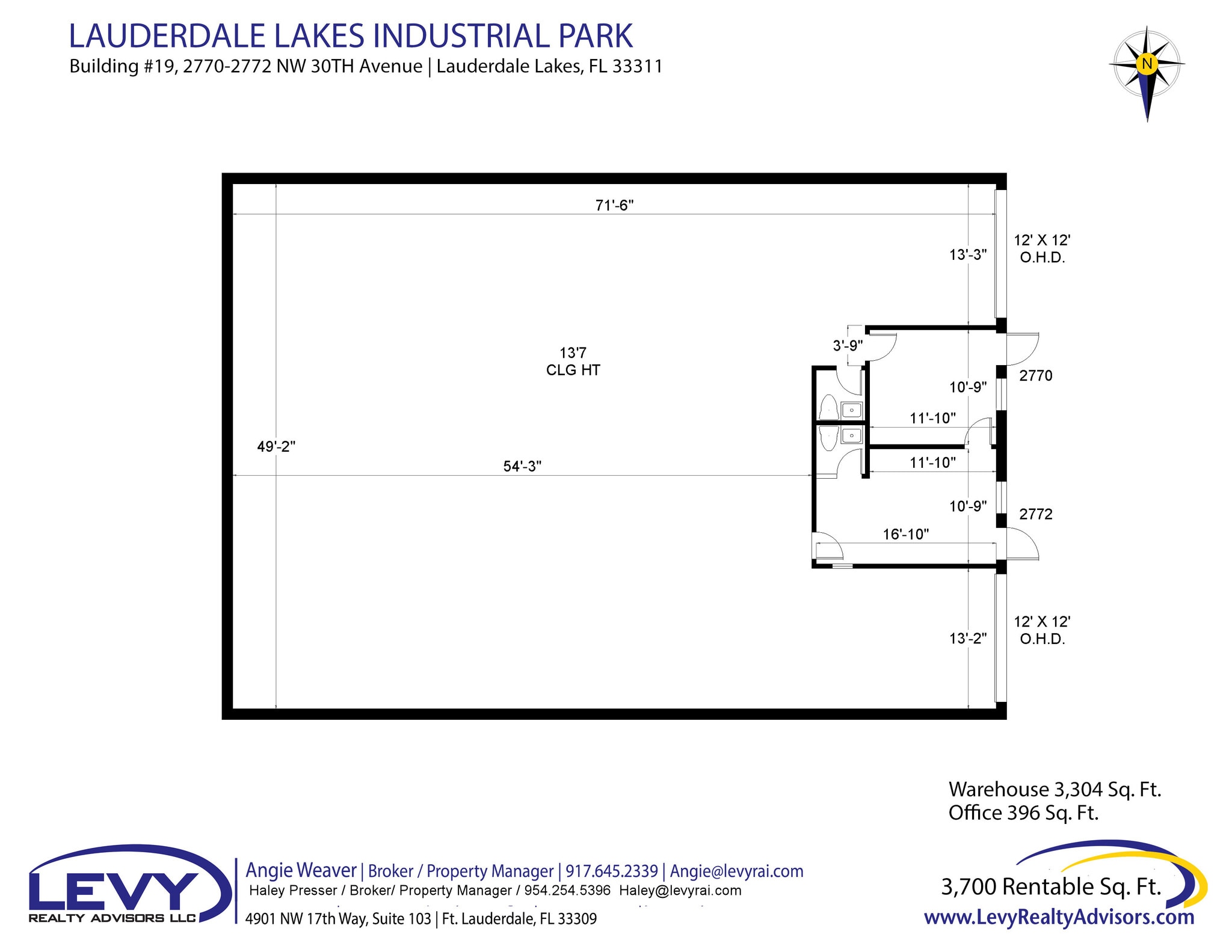 2696 NW 31st Ave, Lauderdale Lakes, FL for lease Floor Plan- Image 1 of 1