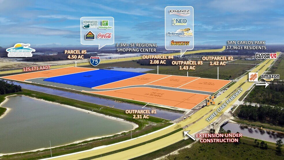 16101 Three Oaks Parkway, Fort Myers, FL à vendre - Aérien - Image 2 de 5