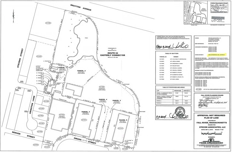 160-168 Stevens St, Fall River, MA à louer - Plan cadastral - Image 2 de 9