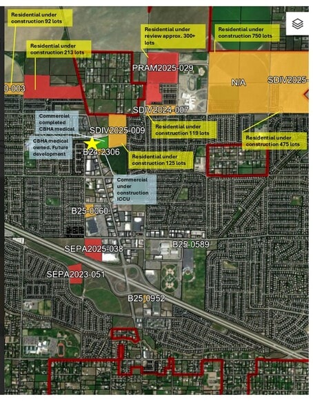 TBD Rd 68 and Three Rivers Drive, Pasco, WA for sale - Aerial - Image 2 of 3