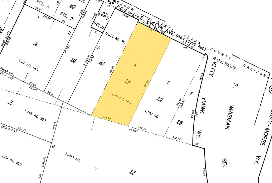 161 E Evelyn Ave, Mountain View, CA à louer - Plan cadastral - Image 2 de 4