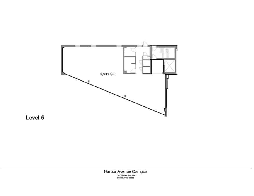 1307 Harbor Ave SW, Seattle, WA à louer Plan d’étage- Image 1 de 1