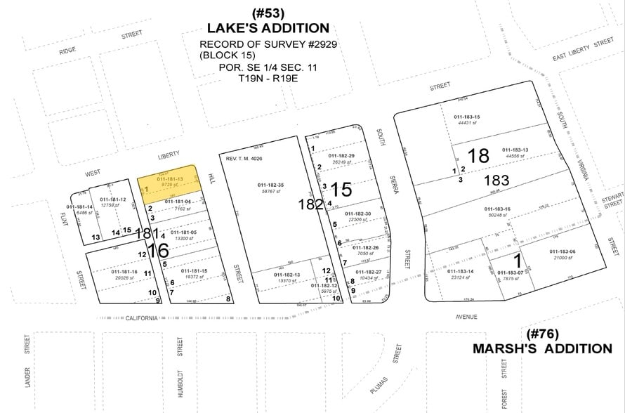 403 Hill St, Reno, NV à vendre - Plan cadastral - Image 3 de 3