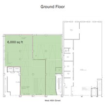 621-625 W 46th St, New York, NY à louer Plan d  tage- Image 1 de 1