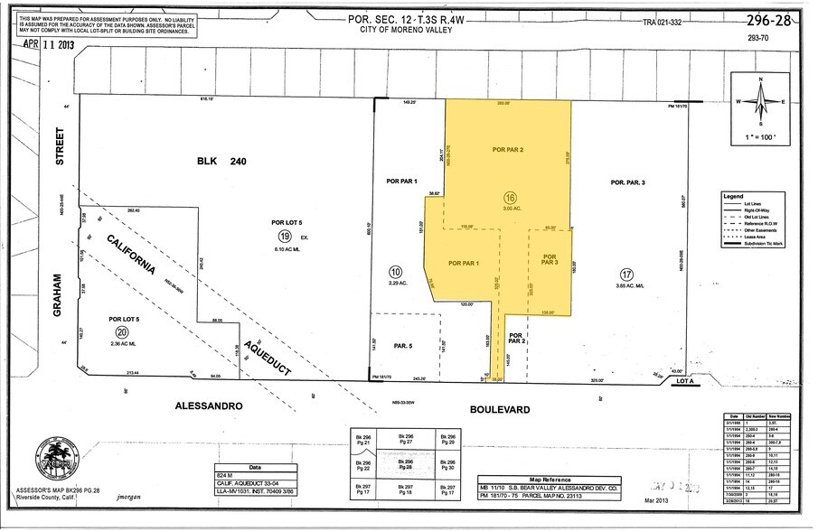 23750 Alessandro Blvd, Moreno Valley, CA à vendre - Plan cadastral - Image 2 de 2