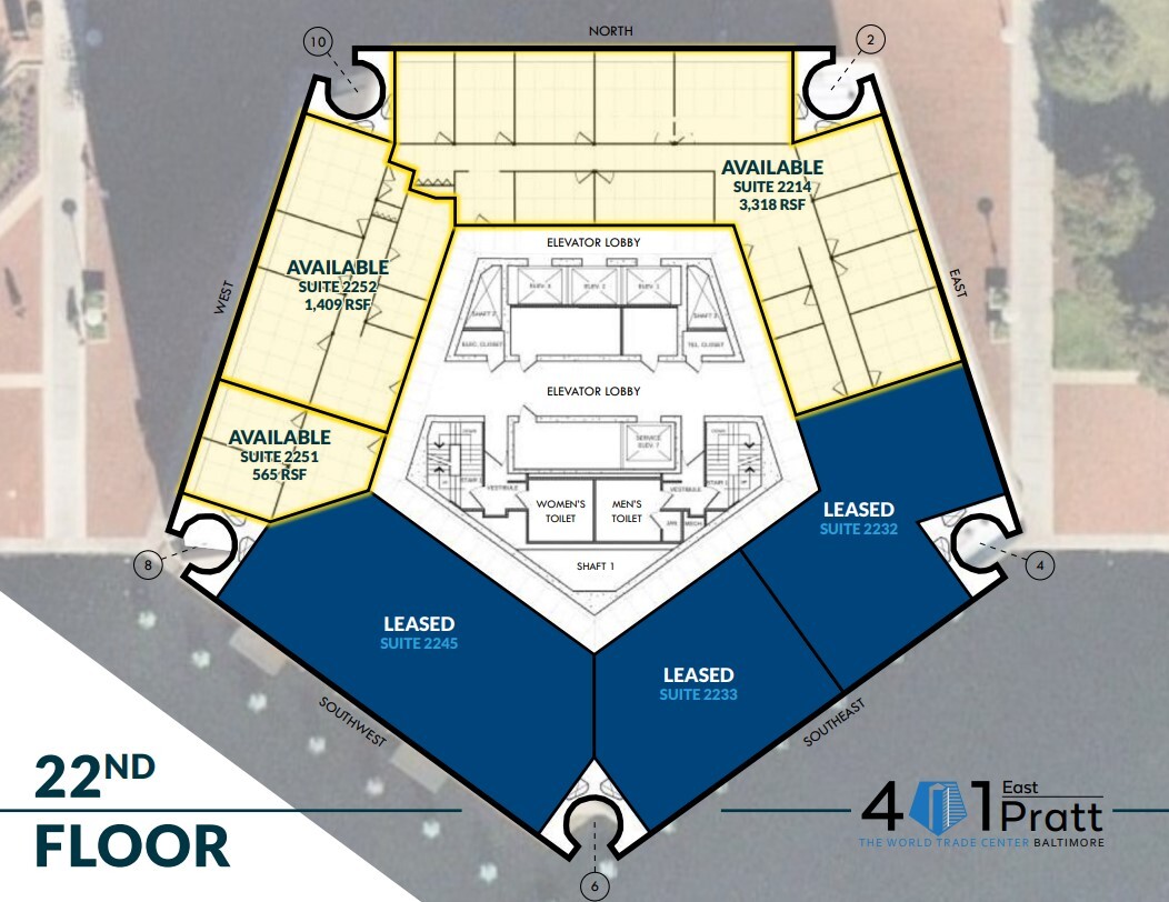 401 E Pratt St, Baltimore, MD for lease Floor Plan- Image 1 of 2