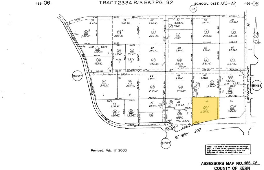 20601 W Highway 202, Tehachapi, CA à louer - Plan cadastral - Image 3 de 4