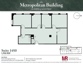 134 N LaSalle St, Chicago, IL à louer Plan d’étage- Image 1 de 1