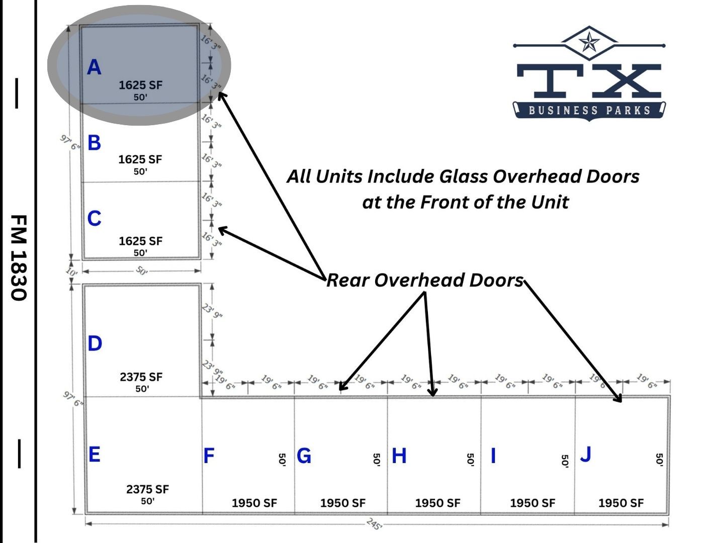 1921 Business Park Blvd, Argyle, TX à louer Plan de site- Image 1 de 4