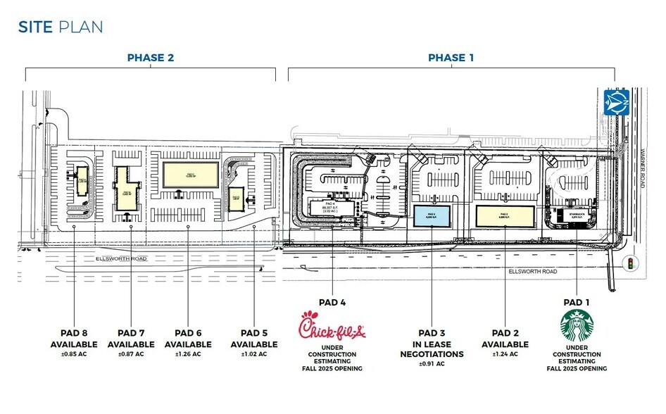 SWC Ellsworth Rd & Warner Rd Pad 3, Mesa, AZ à louer - Photo du bâtiment - Image 2 de 3