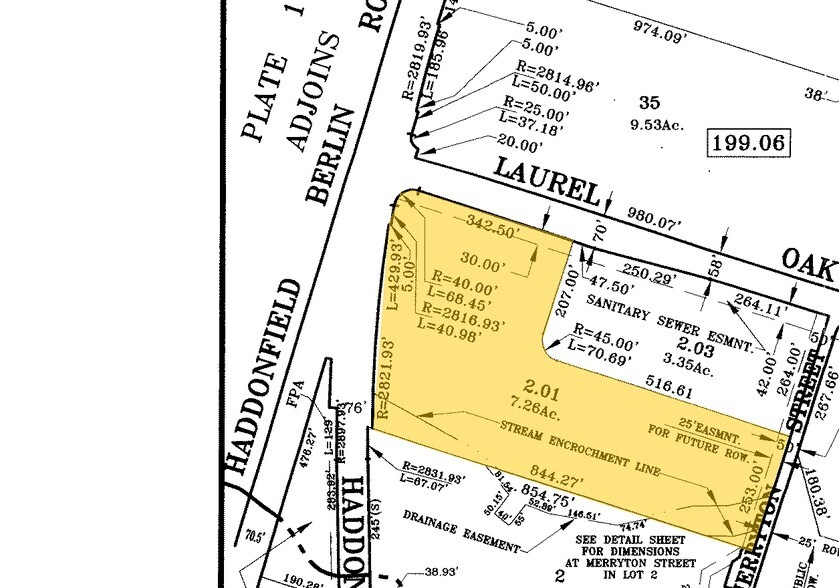1103 Laurel Oak Rd, Voorhees, NJ à louer - Plan cadastral - Image 3 de 10