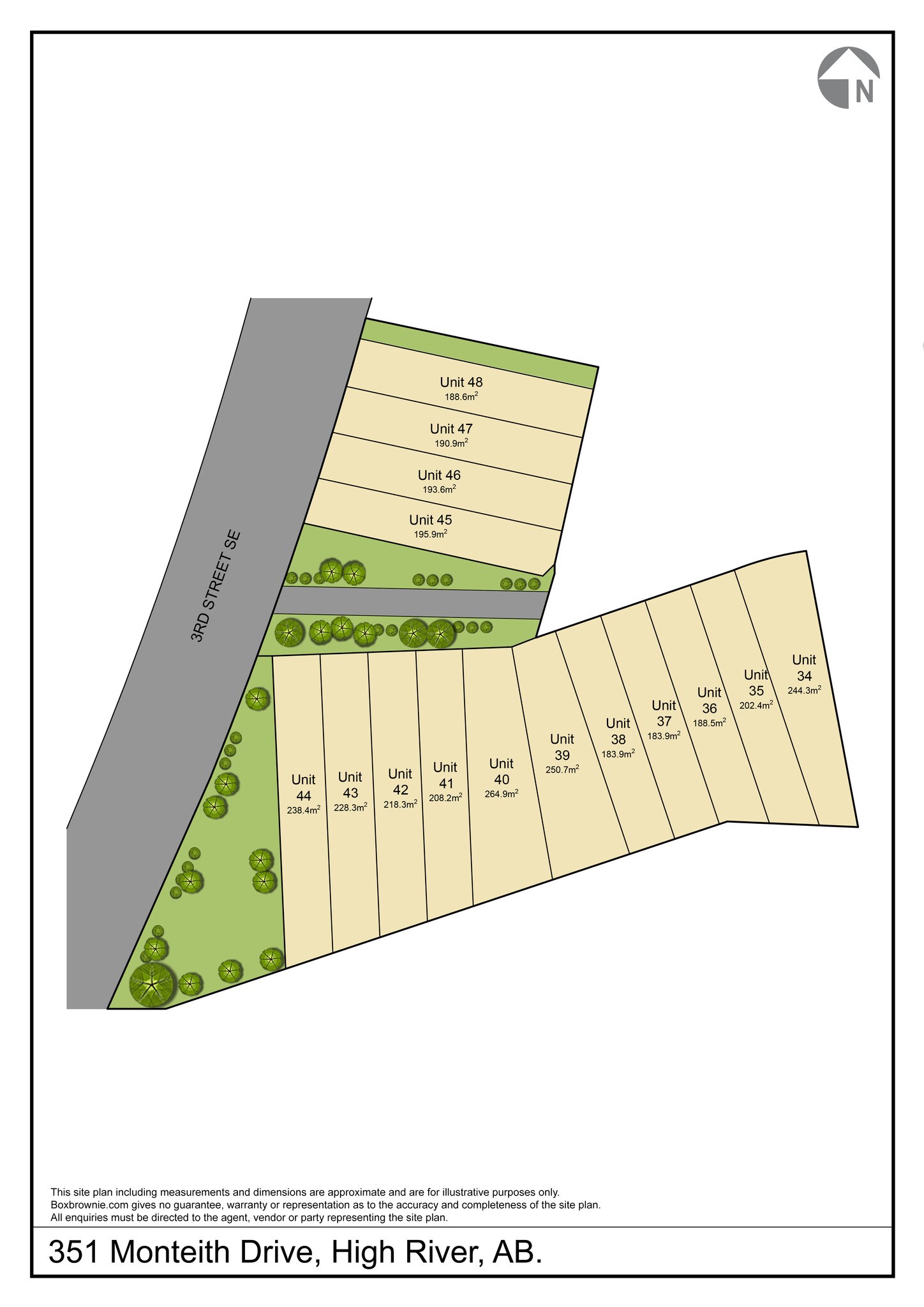 351 Monteith Dr, High River, AB à vendre Plan de site- Image 1 de 1