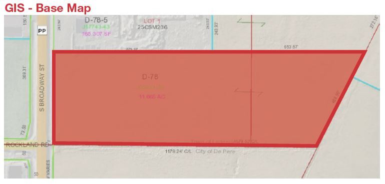 S Broadway (CTH PP) St, De Pere, WI for sale - Plat Map - Image 2 of 3
