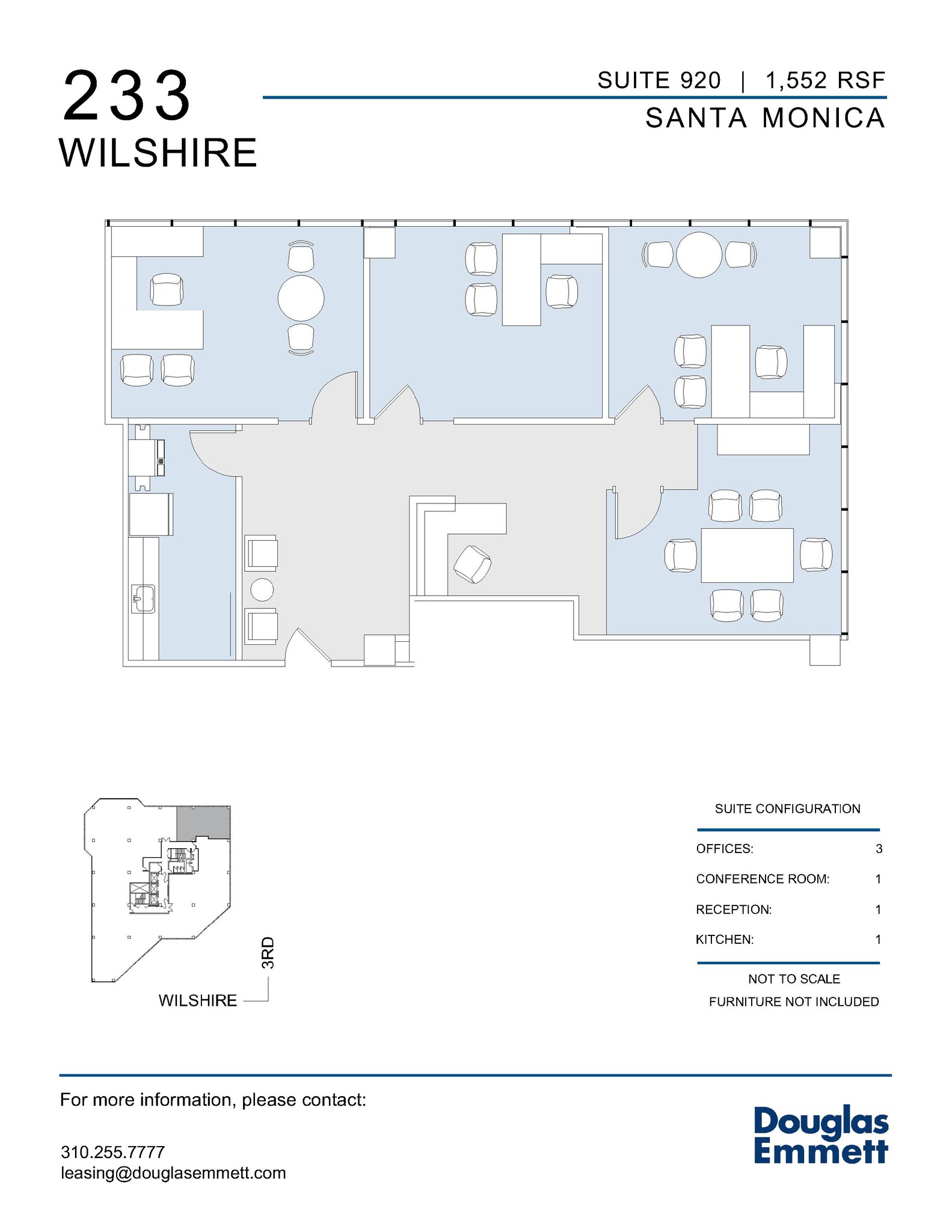 233 Wilshire Blvd, Santa Monica, CA à louer Plan d’étage- Image 1 de 1