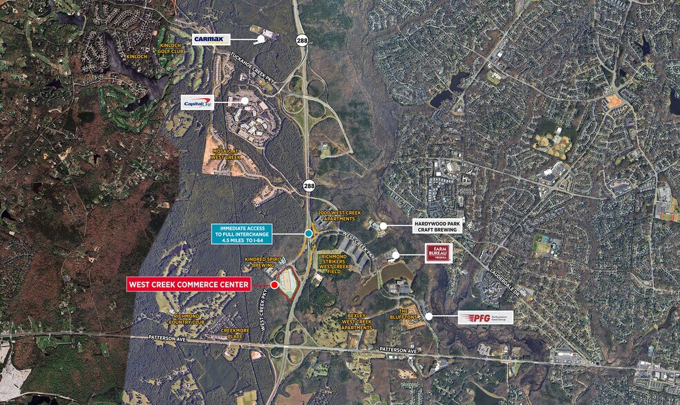 12839 Westcreek Dr, Richmond, VA for lease - Aerial - Image 2 of 3