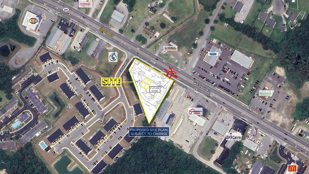 1017 W Corbett Ave, Swansboro, NC for lease - Aerial - Image 3 of 4