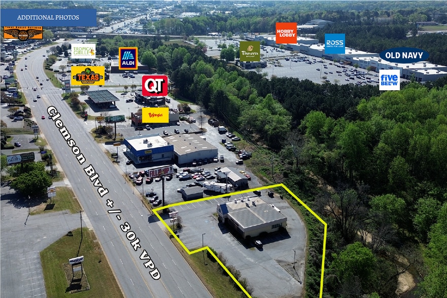 4141 Clemson Blvd, Anderson, SC for lease - Aerial - Image 3 of 4