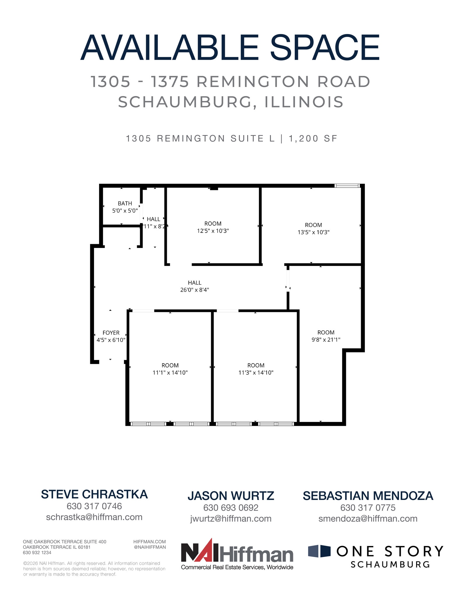 1305 Remington Rd, Schaumburg, IL for lease Floor Plan- Image 1 of 2