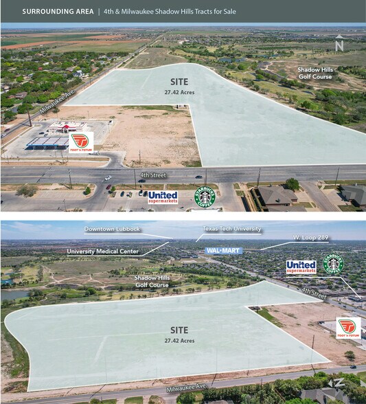 4th & Milwaukee, Ave., Lubbock, TX à vendre - Aérien - Image 3 de 9