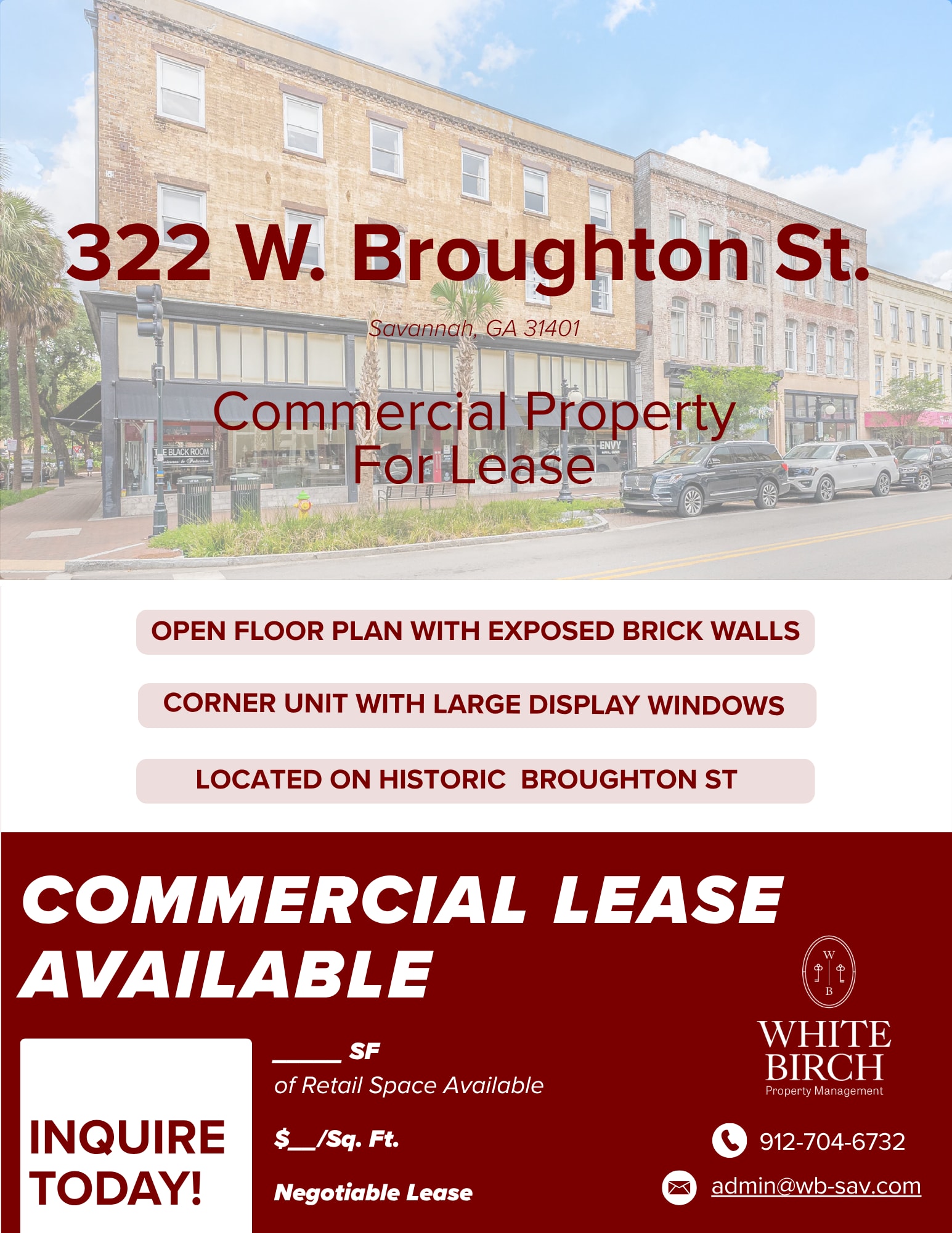 322 W Broughton St, Savannah, GA for lease Interior Photo- Image 1 of 19