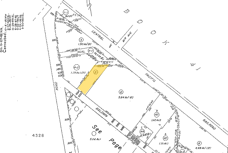 8130-8140 Baldwin St, Oakland, CA à louer - Plan cadastral - Image 2 de 3