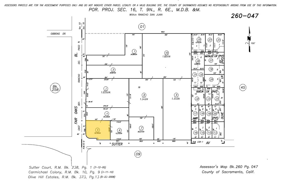 7300 Fair Oaks Blvd, Carmichael, CA à vendre - Plan cadastral - Image 3 de 4