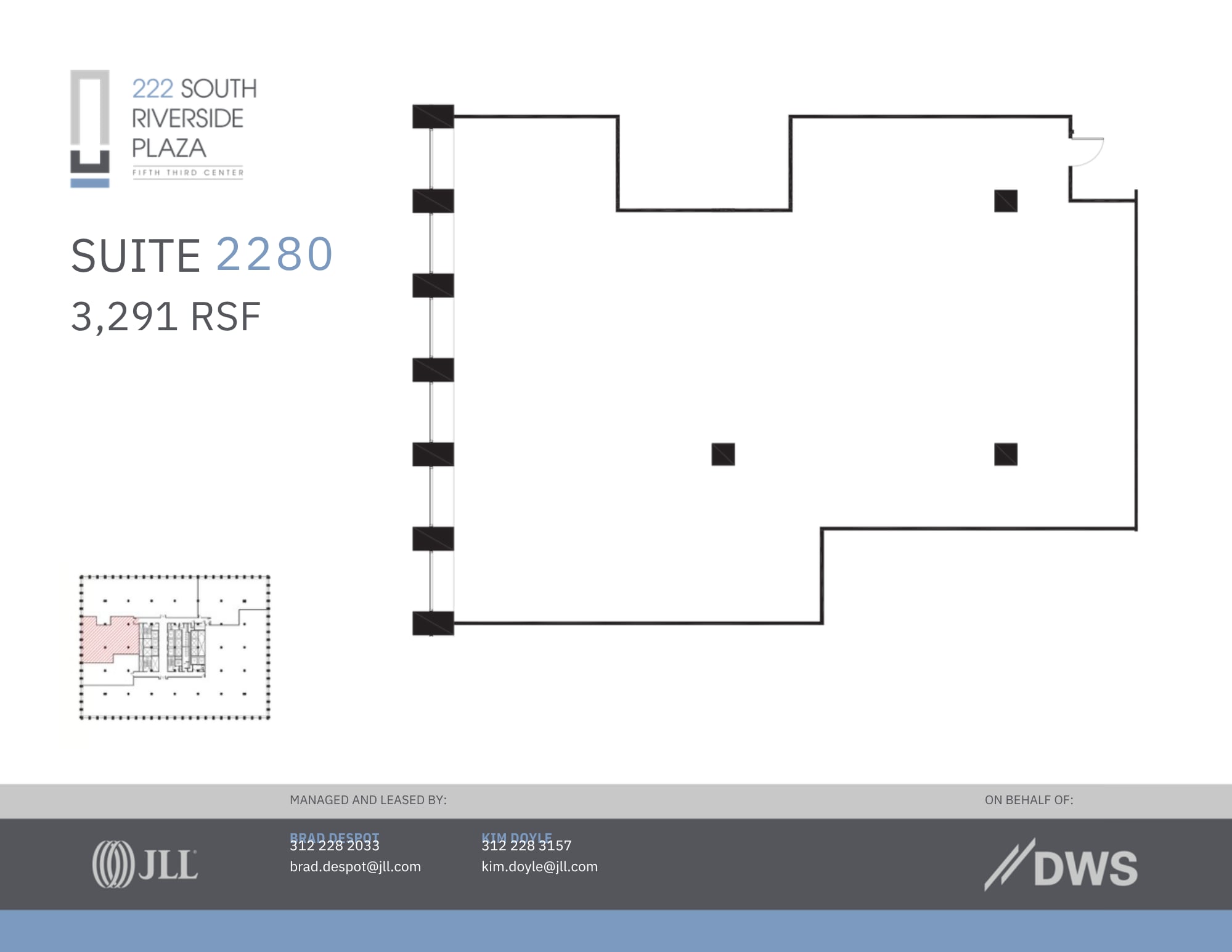 222 S Riverside Plz, Chicago, IL à louer Plan d’étage- Image 1 de 1