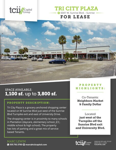 5995-6081 W Sunrise Blvd, Sunrise, FL à louer - Photo du bâtiment - Image 2 de 10