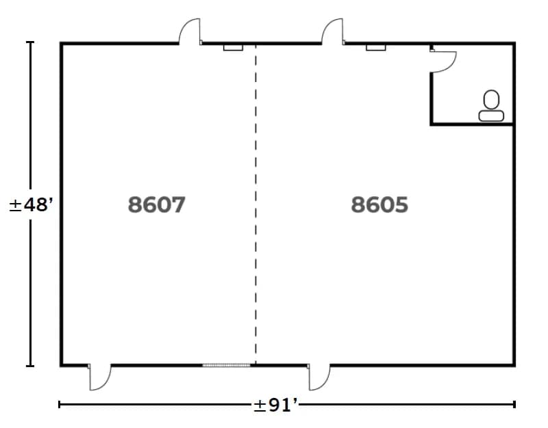 8601-8607 E Apache Trl, Mesa, AZ for lease Floor Plan- Image 1 of 1