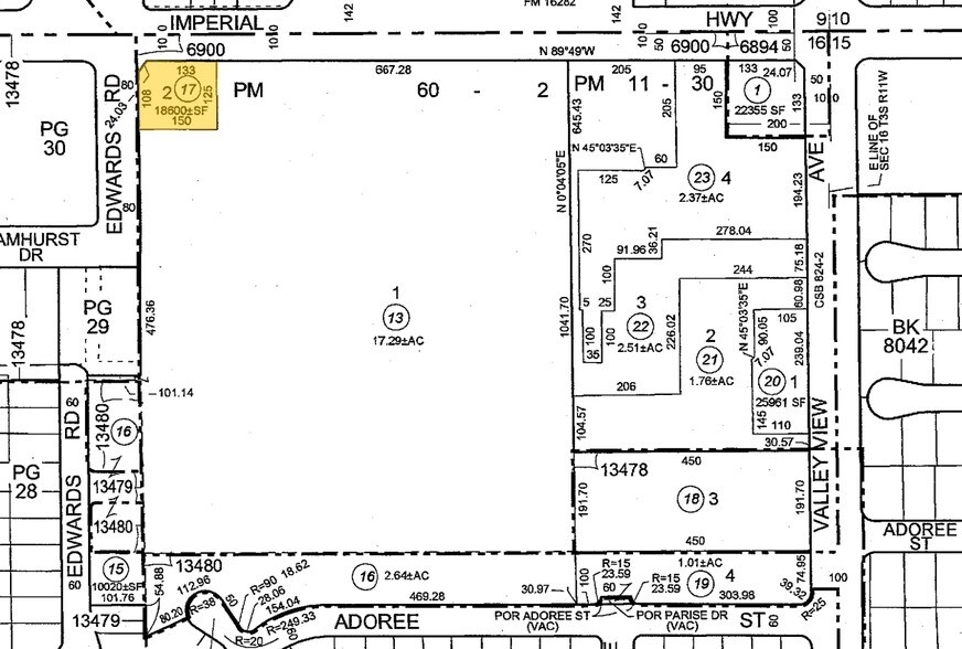 Imperial Hwy & Edwards Rd, La Mirada, CA à louer - Plan cadastral - Image 2 de 5