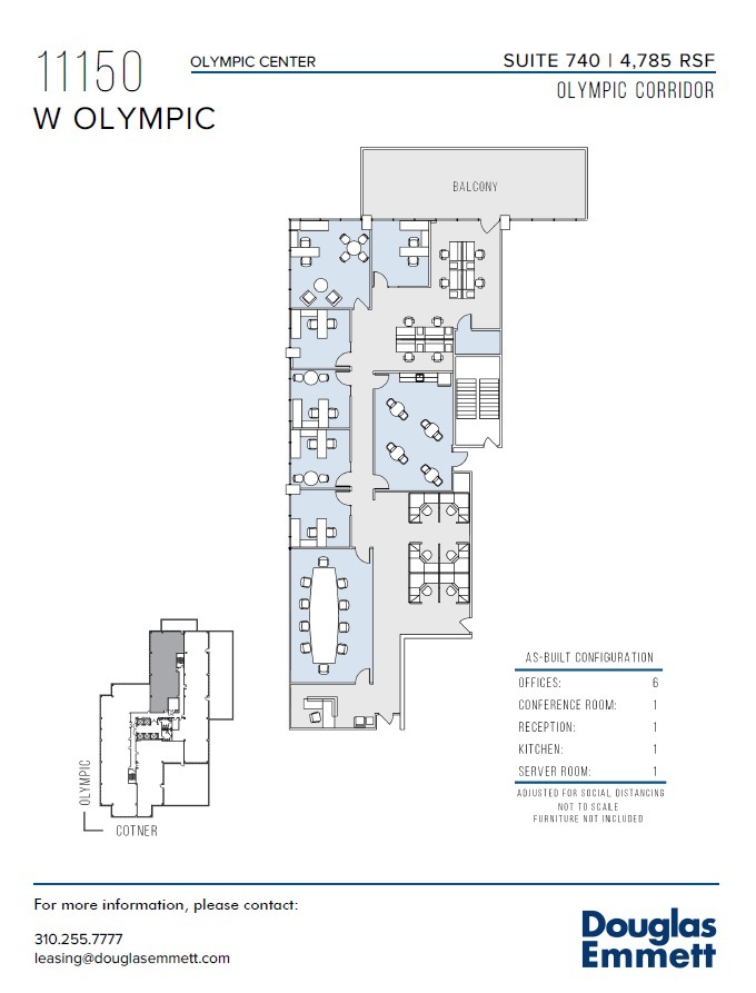 11150 W Olympic Blvd, Los Angeles, CA à louer Plan d  tage- Image 1 de 1