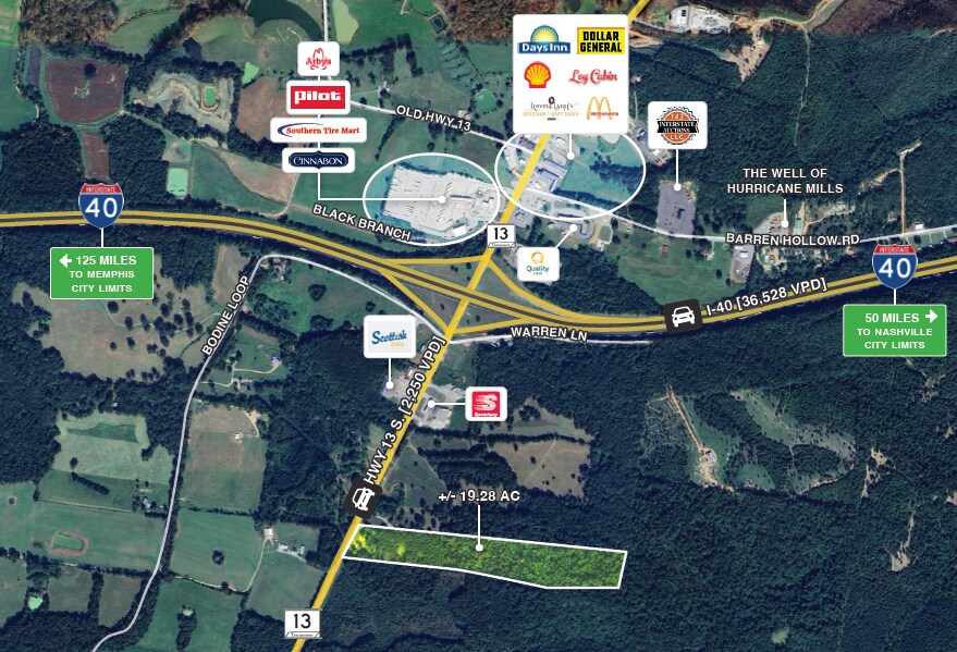 16192 Highway 13 S, Hurricane Mills, TN à vendre Aérien- Image 1 de 3