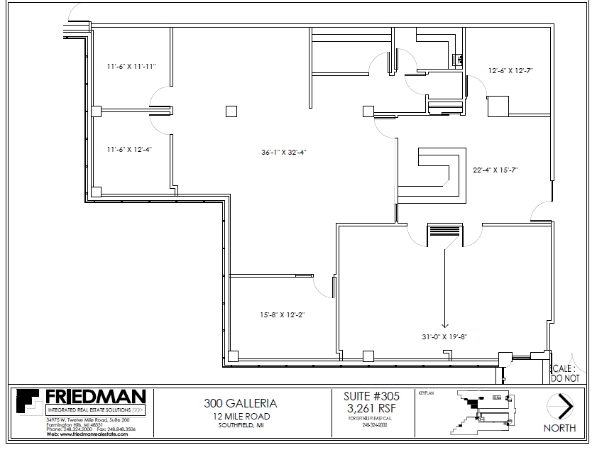 300 Galleria Officentre, Southfield, MI for lease Floor Plan- Image 1 of 2