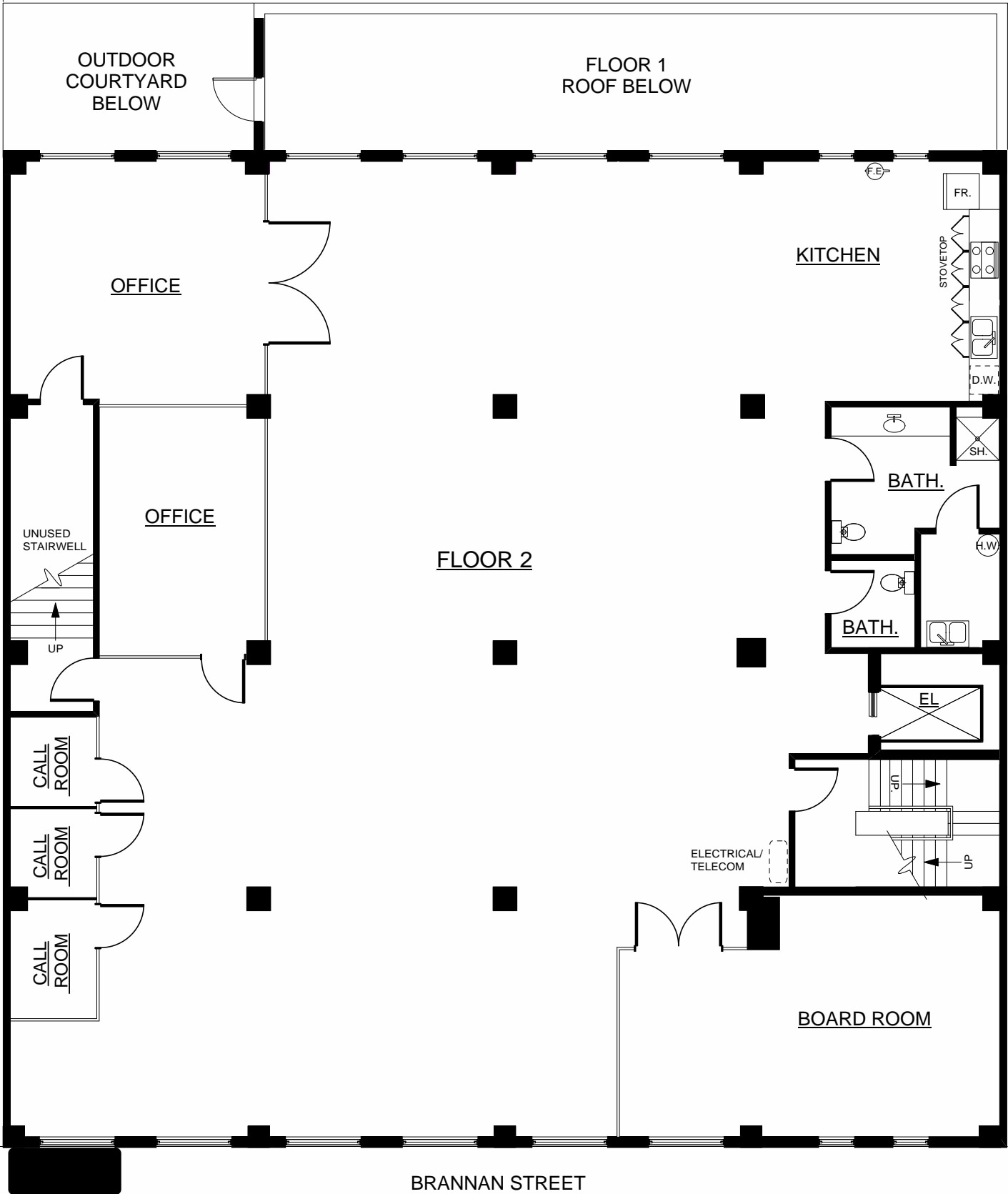 334 Brannan St, San Francisco, CA à louer Plan d’étage- Image 1 de 5