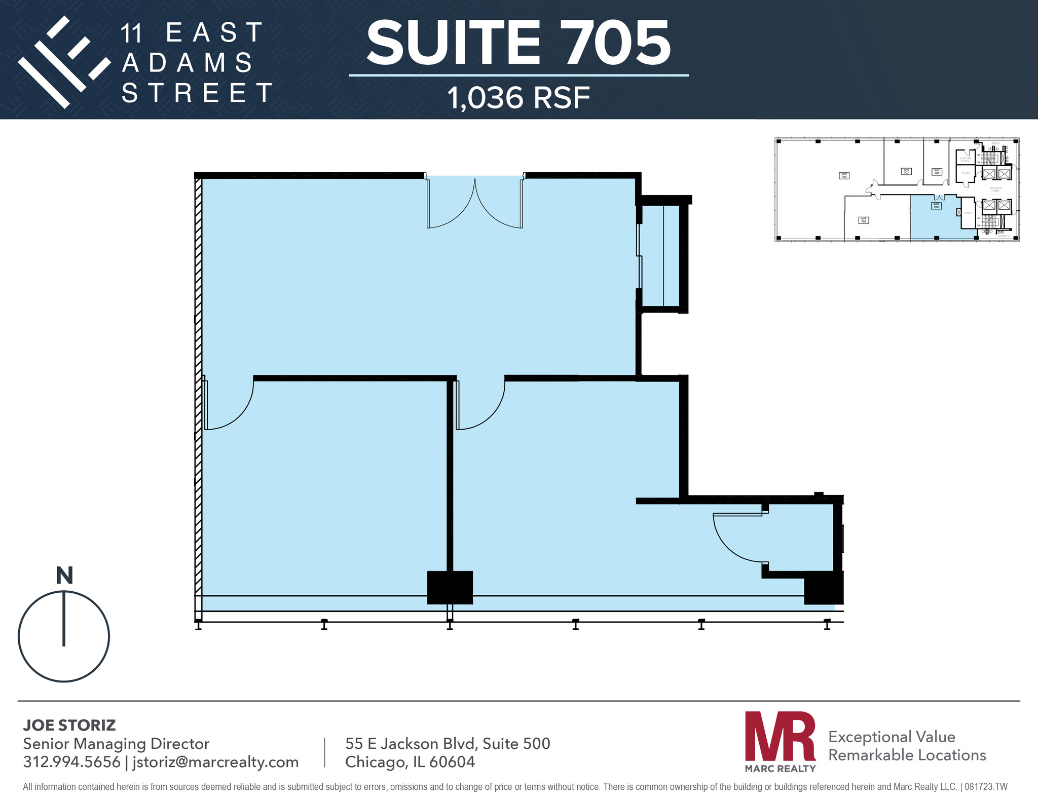 11 E Adams St, Chicago, IL for lease Floor Plan- Image 1 of 6