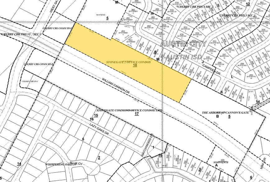 2500 W William Cannon Dr, Austin, TX à louer - Plan cadastral - Image 2 de 25