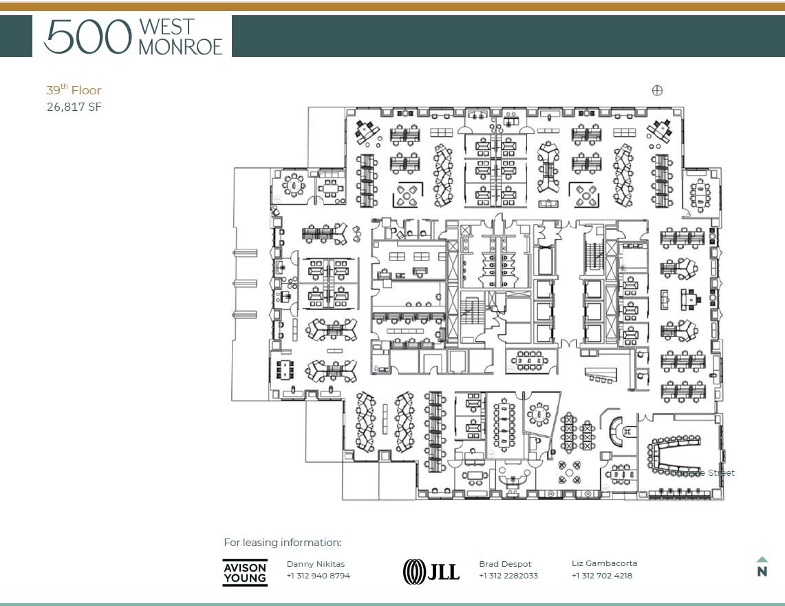 500 W Monroe St, Chicago, IL for lease Floor Plan- Image 1 of 1