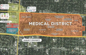 500 S University Ave, Little Rock, AR - AERIAL  map view