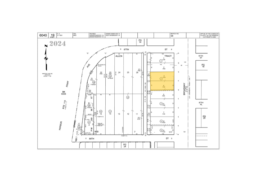 8713 S Broadway, Los Angeles, CA for sale - Plat Map - Image 1 of 1