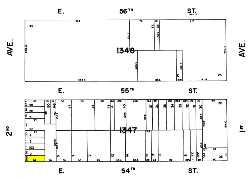 1024 Second Ave, New York, NY for sale - Plat Map - Image 1 of 1