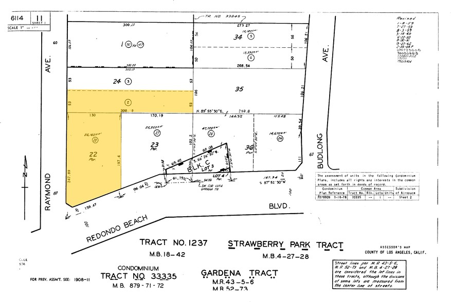 1275 W Redondo Beach Blvd, Gardena, CA à vendre - Plan cadastral - Image 1 de 1