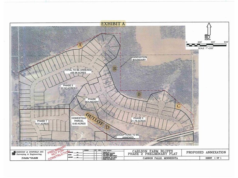 Terrain dans Cannon Falls, MN à vendre - Plan de site - Image 1 de 2