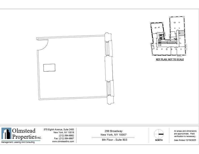 299 Broadway, New York, NY à louer Plan d’étage- Image 1 de 1