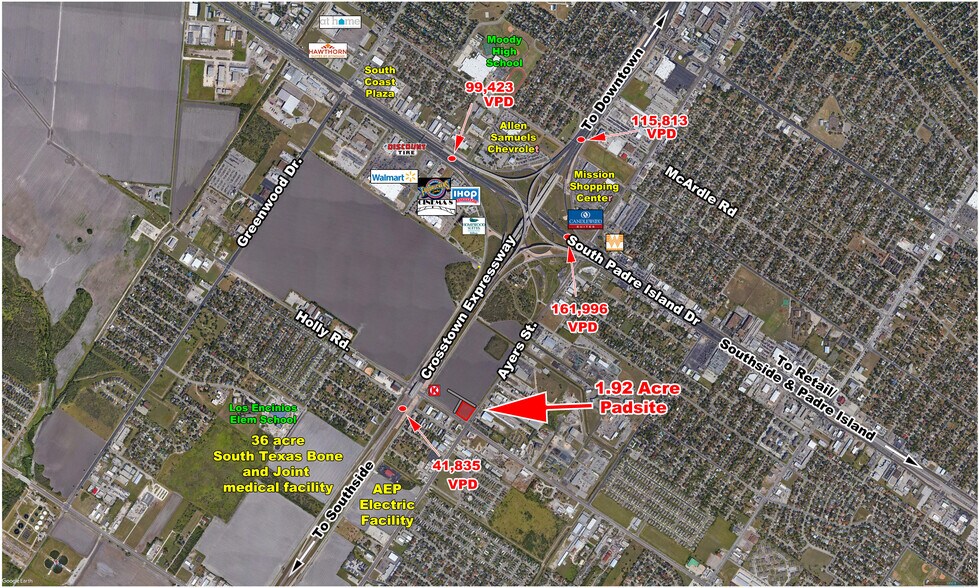 5645 Ayers St, Corpus Christi, TX for sale - Aerial - Image 3 of 3