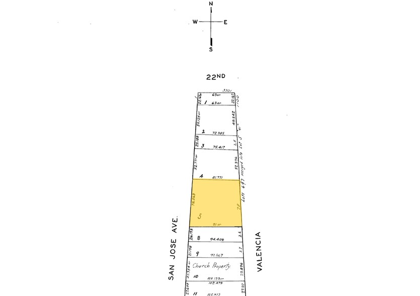 1128-1142 Valencia St, San Francisco, CA for lease - Plat Map - Image 2 of 3