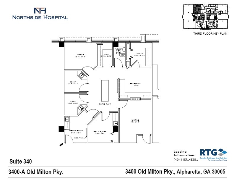 3400 Old Milton Pky, Alpharetta, GA à louer Plan de site- Image 1 de 1