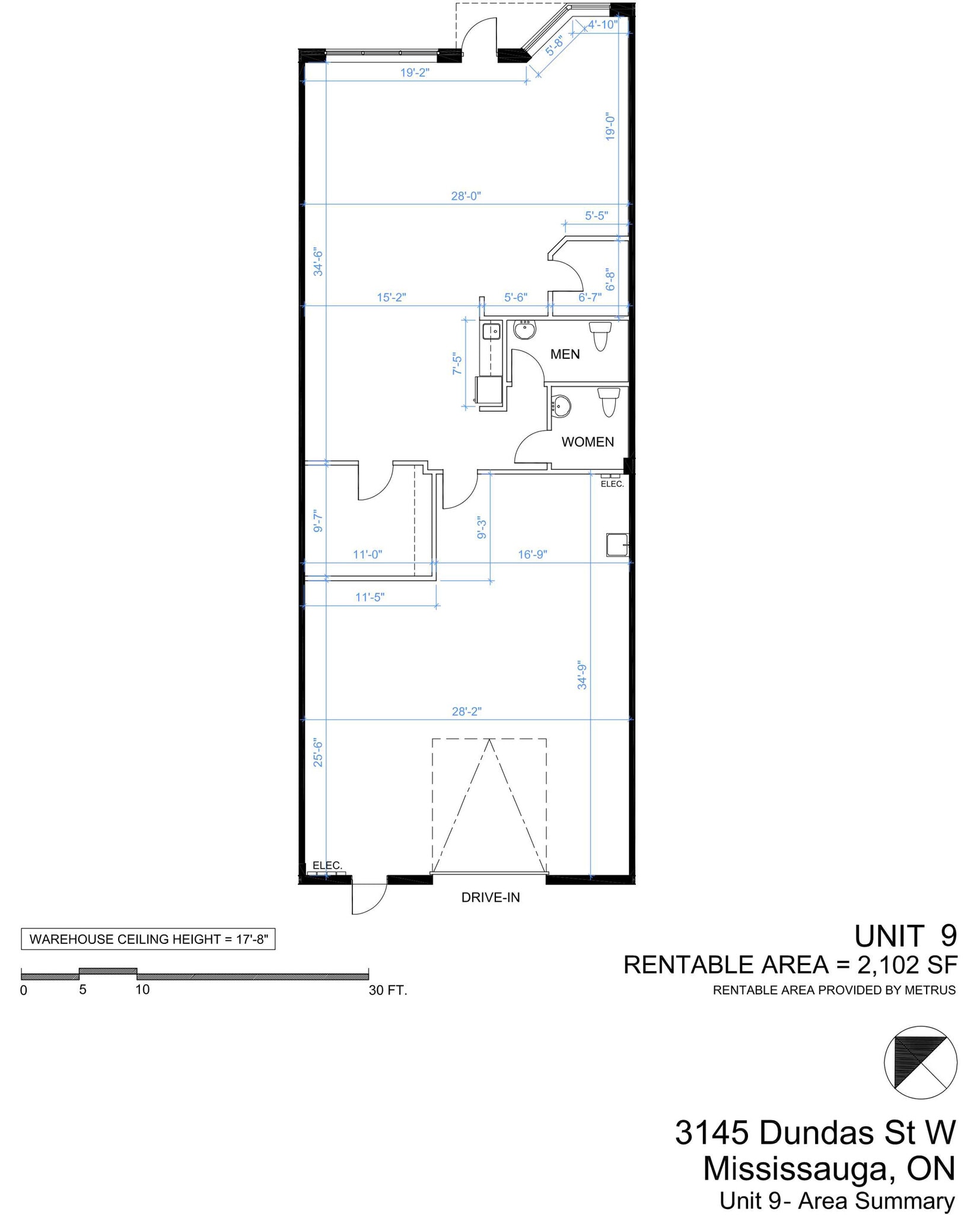 3145 Dundas St W, Mississauga, ON à louer Plan d’étage- Image 1 de 3