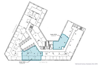 1400-1422 Euclid Ave, Cleveland, OH à louer Plan d’étage- Image 1 de 1